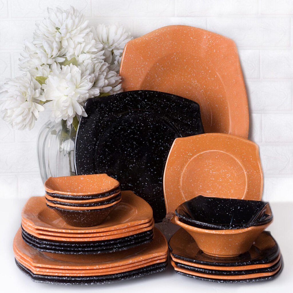 38-Piece Square Melamine Dinner Set