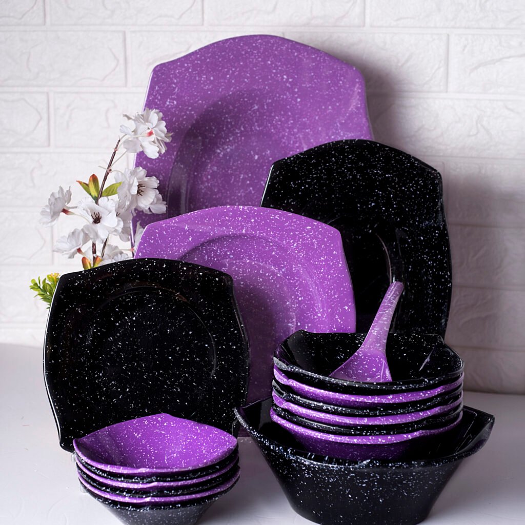 38-Piece Square Melamine Dinner Set