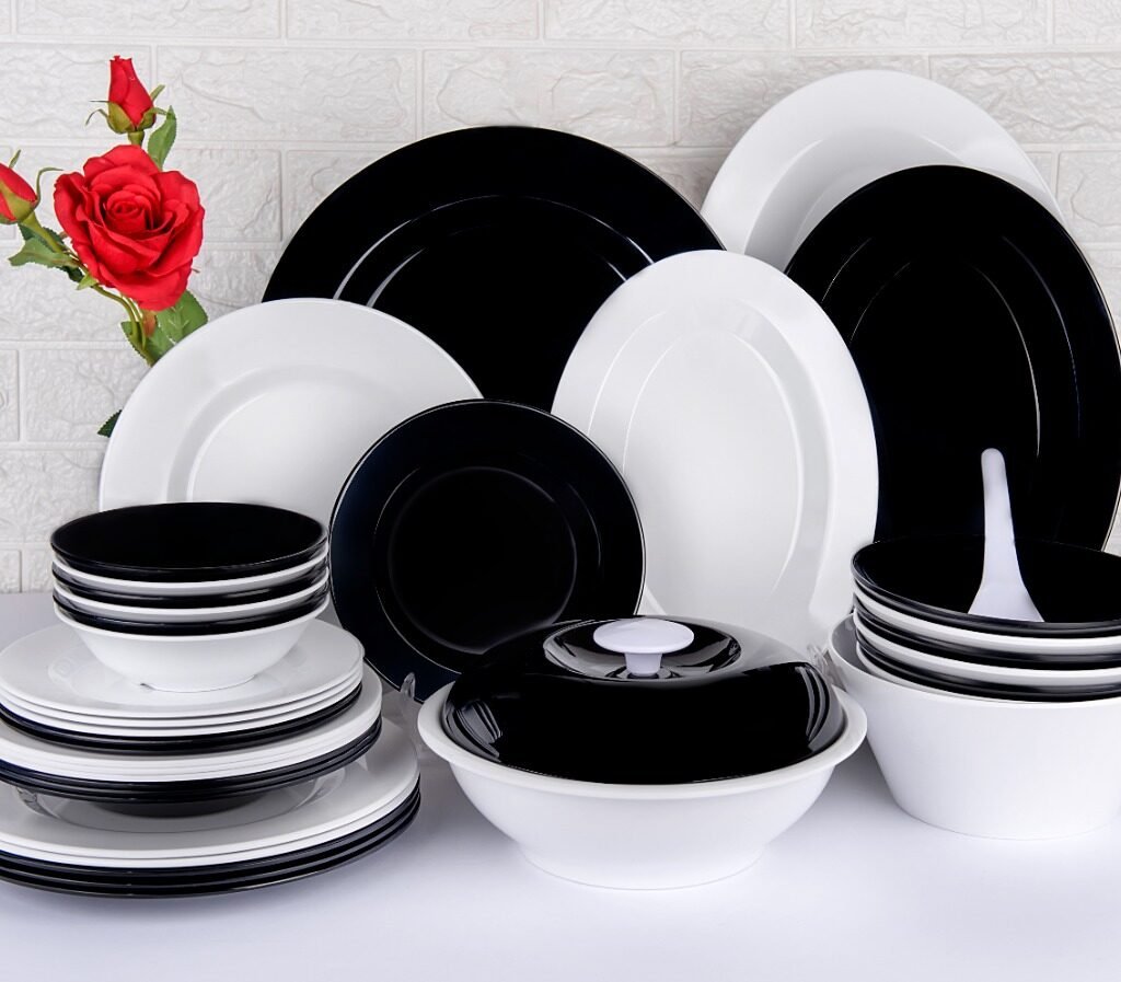 38-Piece Round Melamine Dinner Set