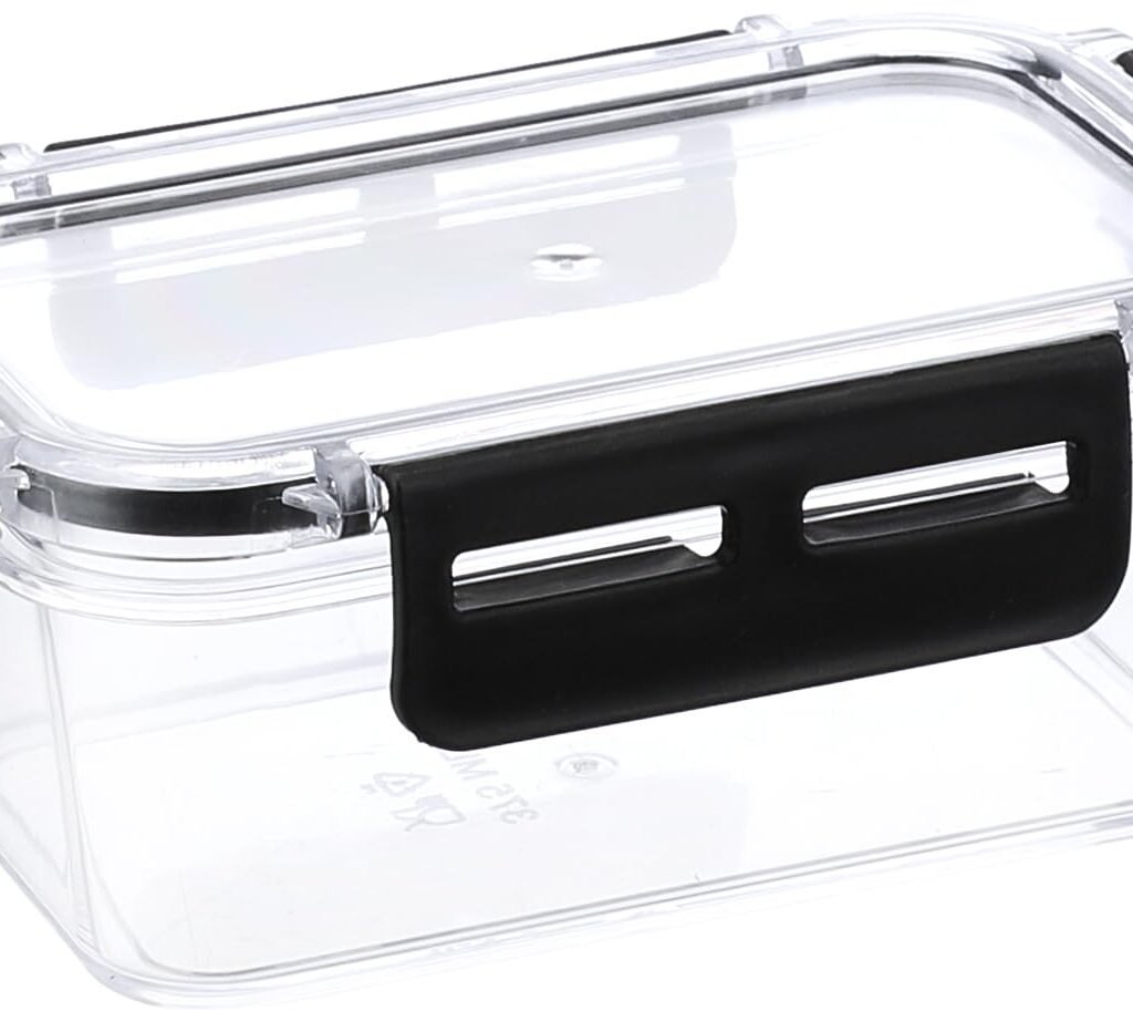 Black Acrylic Clips Rectangular Box