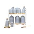 12-piece porcelain spice set with stand