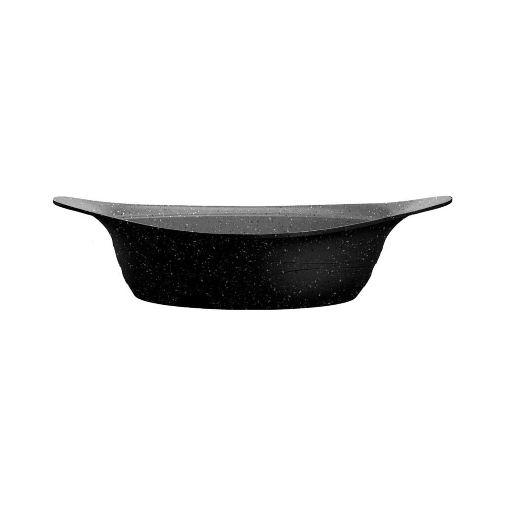 Die-cast round granite tray