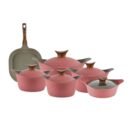 NEOKLEIN 11-Piece Round Titanium Cookware Set