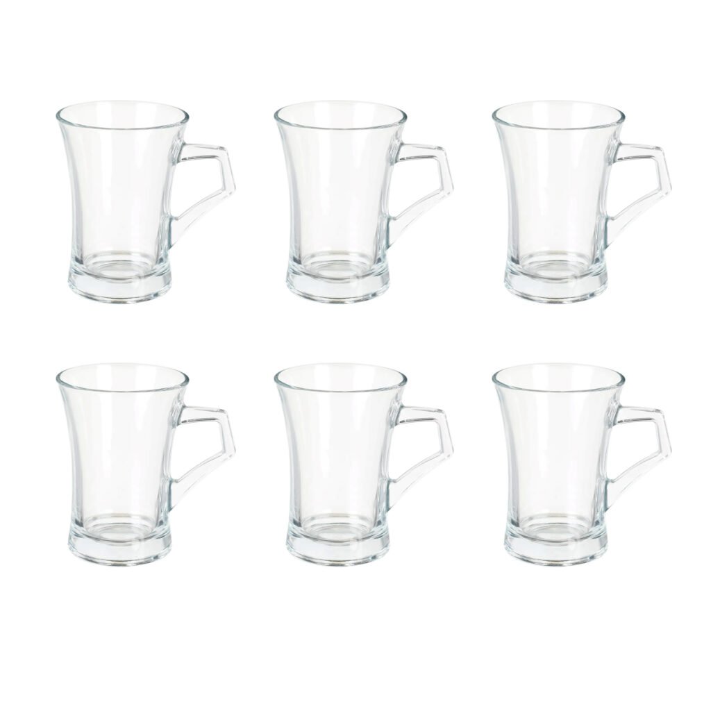 6-Piece Glass Mug Set – Pasha Pasha