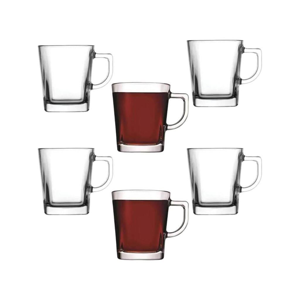 6-Piece Glass Mug Set – Pasha Pasha