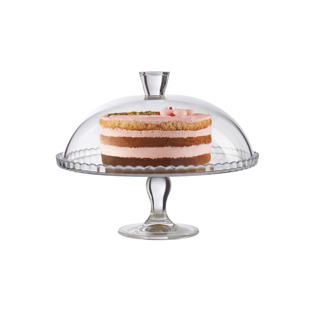 Cake plate with a cover