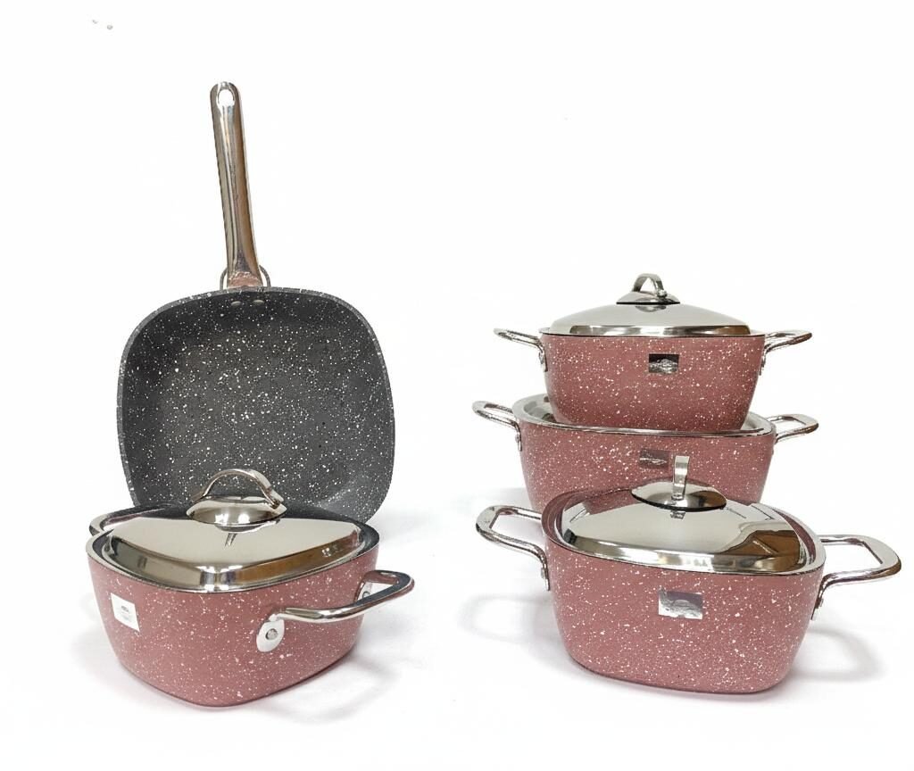 Saflon Granite Cookware Set – 9 Pieces