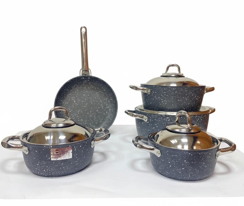 Saflon Granite Cookware Set – 9 Pieces