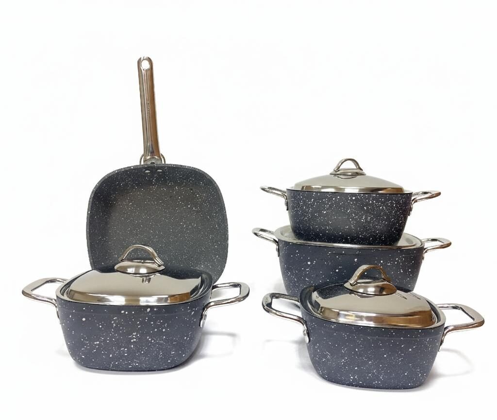 Saflon Granite Cookware Set – 9 Pieces