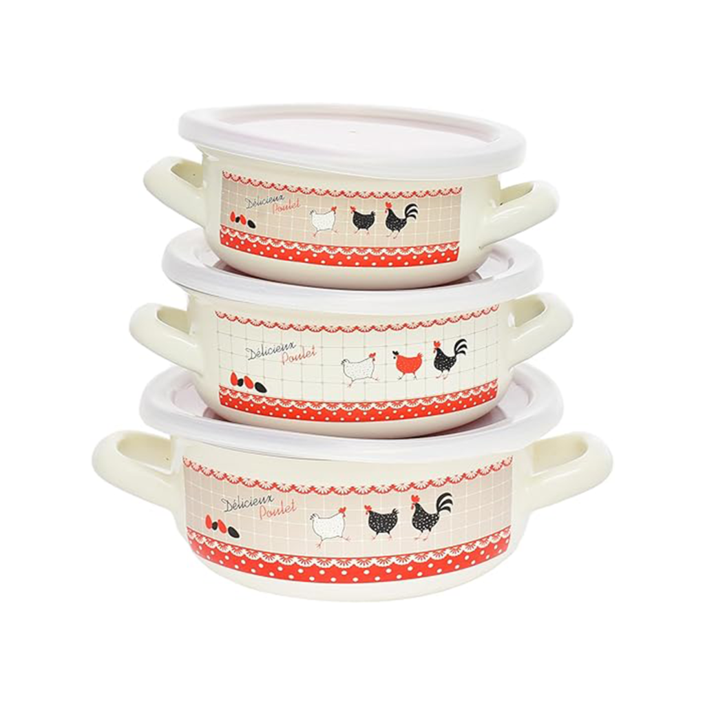 Enamel Casserole Fatoda 9 Set  (3353)