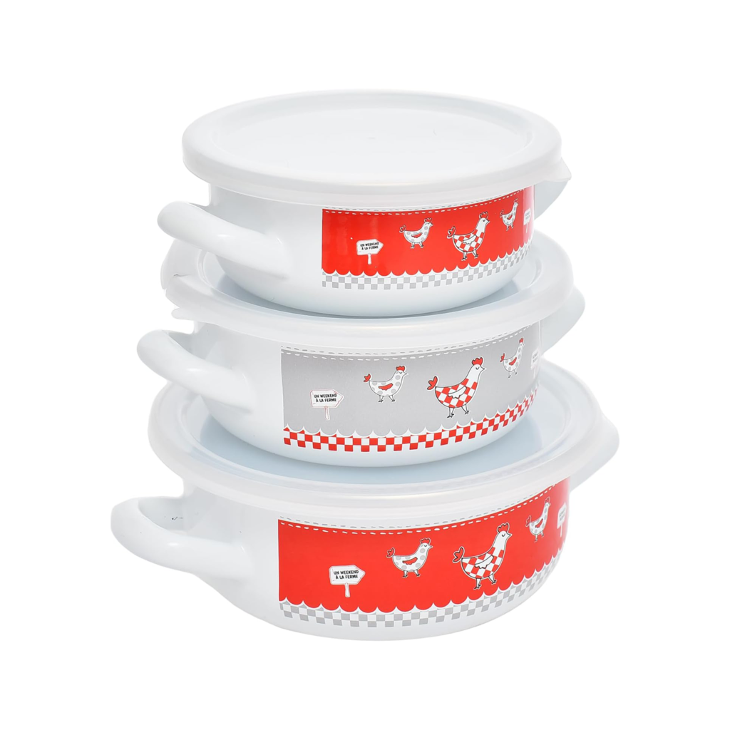 Enamel Casserole Fatoda Set (3545)